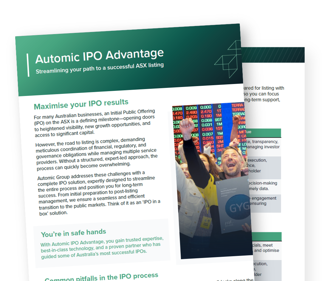 IPO advantage – Automic’s packaged solution for IPO readiness